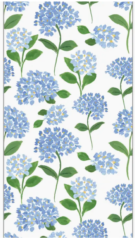 Paper Guest Towels / Blue Hydrangeas