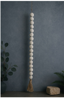Paper Mache Beads - White