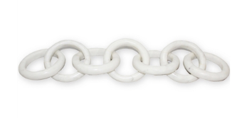 White Marble 7 Links Chain - White