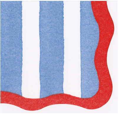 Cafe Stripe Blue Paper Linen Guest Towels - 15 pack