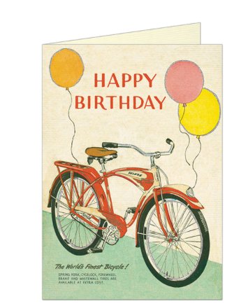 Happy Birthday Bicycle Card