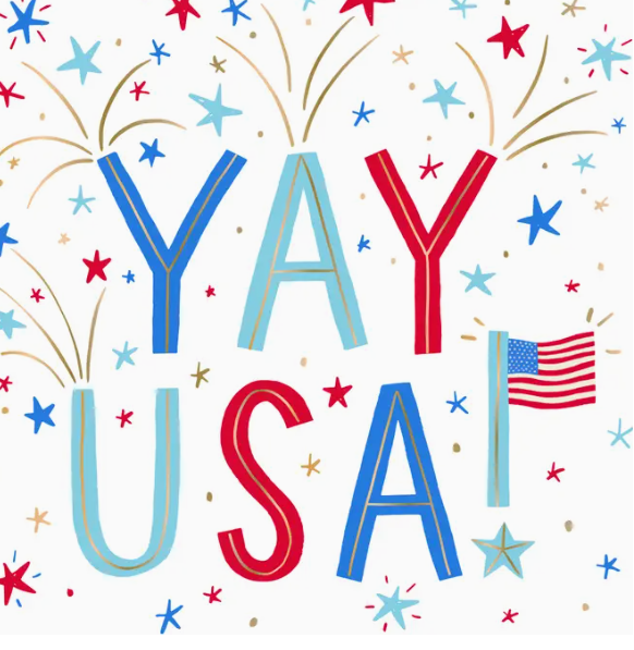 4th of July Cocktail Napkin / Yay USA