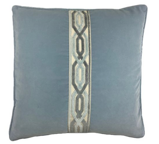 Linked Blue Tape Pillow, 22"