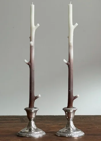 Maple Stick Candles-Ombre, Honeysuckle, (Pair)