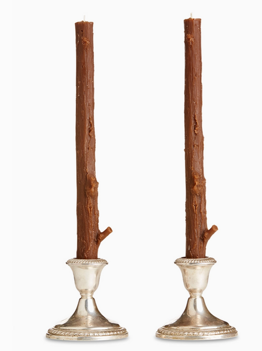 Sticks Candle Cedar, Honeysuckle Brown (Pair)