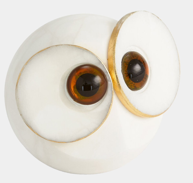 Large Allocco Big Eye Sculpture Alabaster