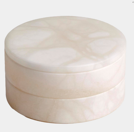 Leora Swivel Box - Alabaster White