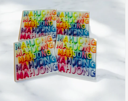 Mahjong Glass Coaster (Set of 4)