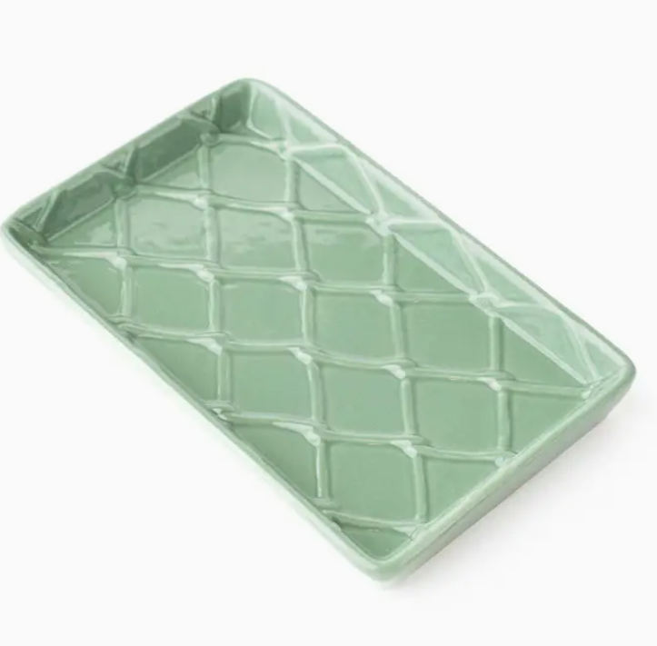 Green Textured Guest Towel Holder (Copy)