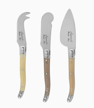 Laguiole 3pc Mother of Pearl Cheese Knife Set