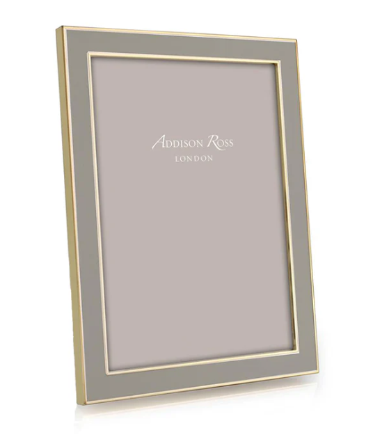Taupe Enamel and Gold Frame, 5x7