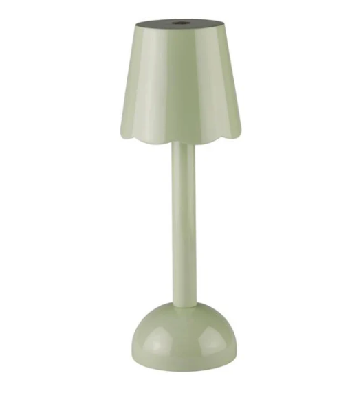 Scallop LED Rechargeable Lamp,Sage