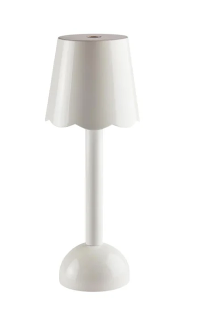 Scallop LED Rechargeable Lamp,White