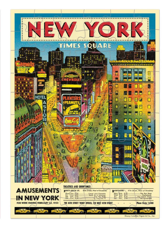 New York City Times Sq Puzzle Card