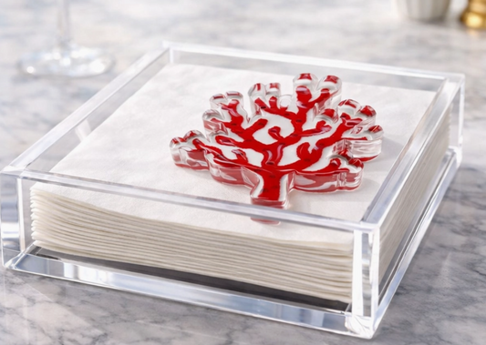 Coral Acrylic Napkin Weight
