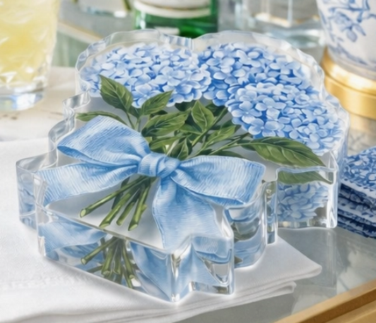 Hydrangea Acrylic Napkin Weight
