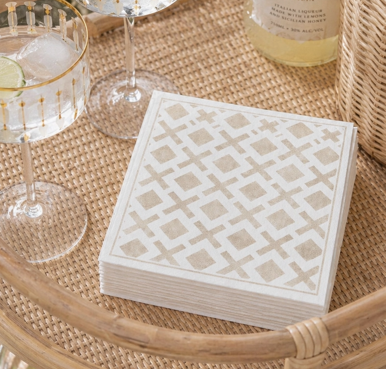 Linen-Feel Lunch Napkins, Woven