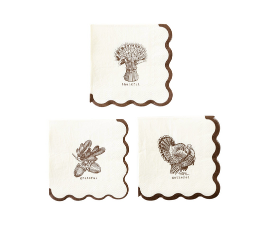 Harvest Icon Paper Cocktail Napkin Set