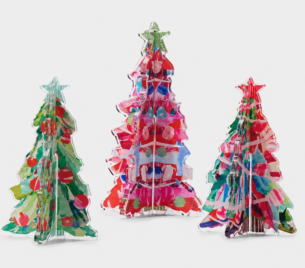 Merry 3-D Tree Set
