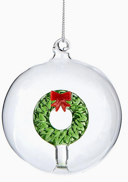 Glass Ornament - Wreath