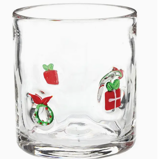Dof Icon Glass - Wreath & Present