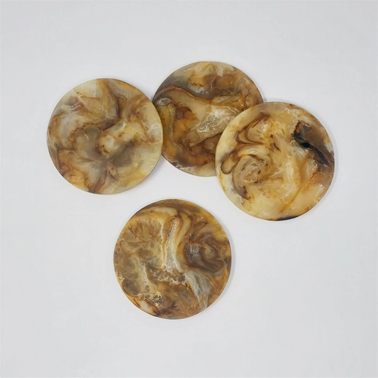 Set of 4 Tortoiseshell Round Coasters