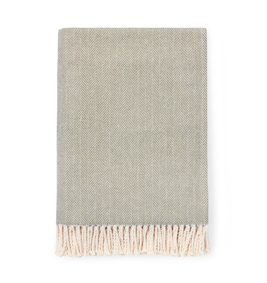 Celine Throw - White/Moss