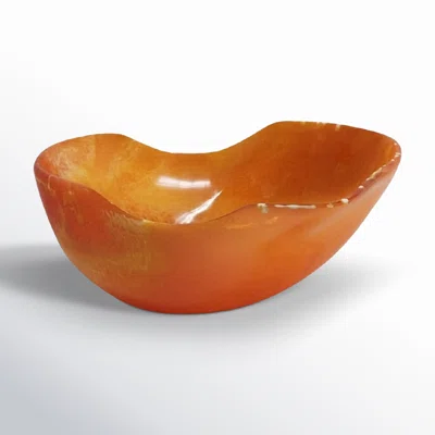 Small Large Fruit Bowl Orange Resin