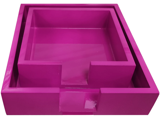 Small Lacquer Tray - Hot Pink