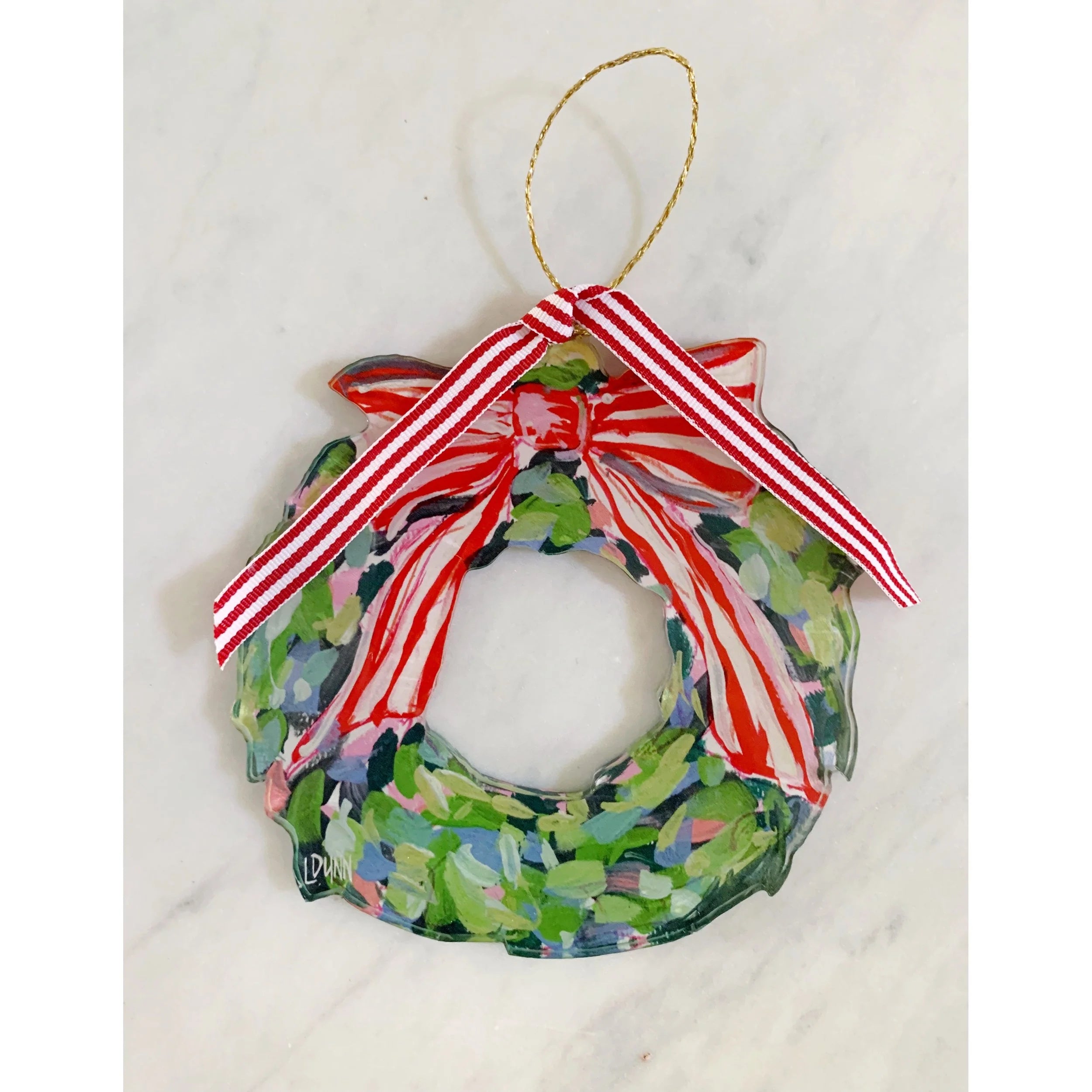 Red Berry Wreath Acrylic Ornament
