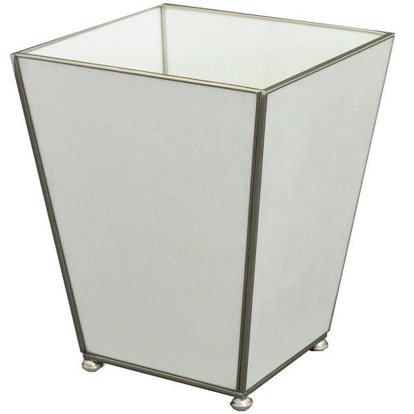 White Lizard Skin Waste Bin