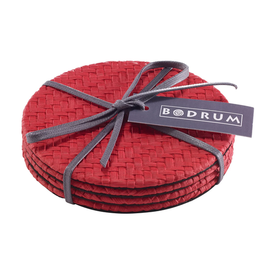 Wicker Tomato Coaster - Set of 4