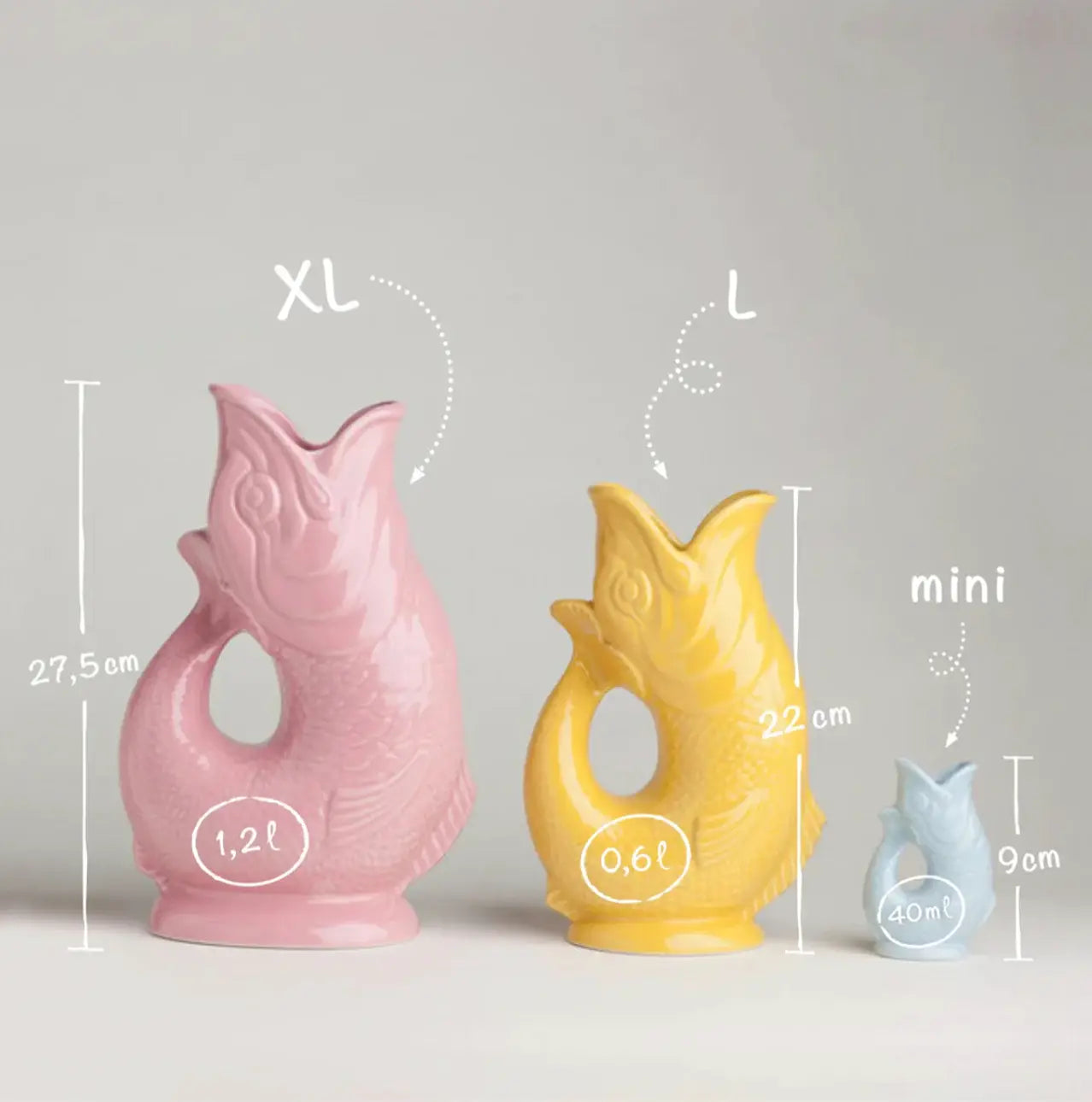 White Gluggle Jug: XL