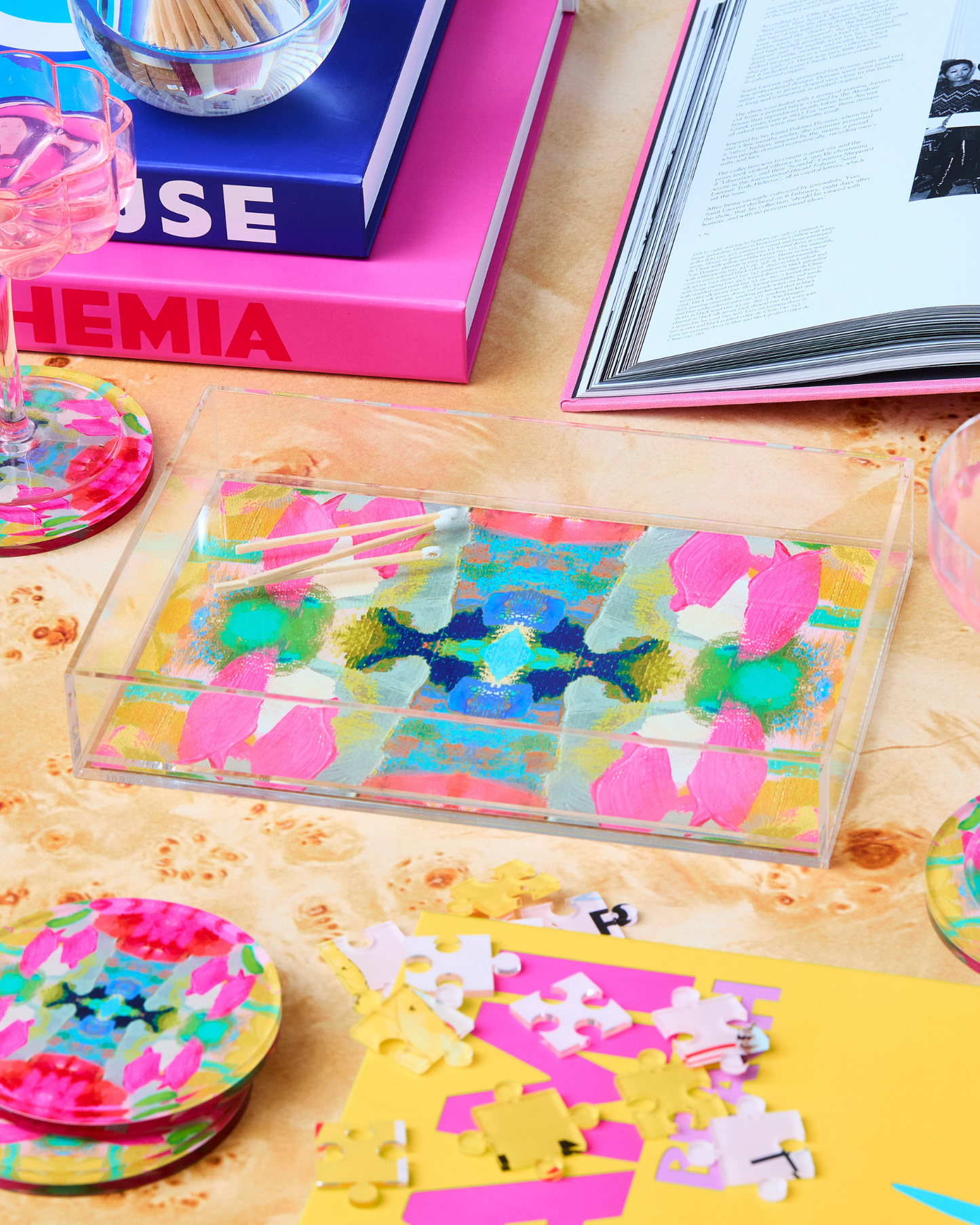 Pink Paradise Tray | Laura Park Designs x Tart By Taylor