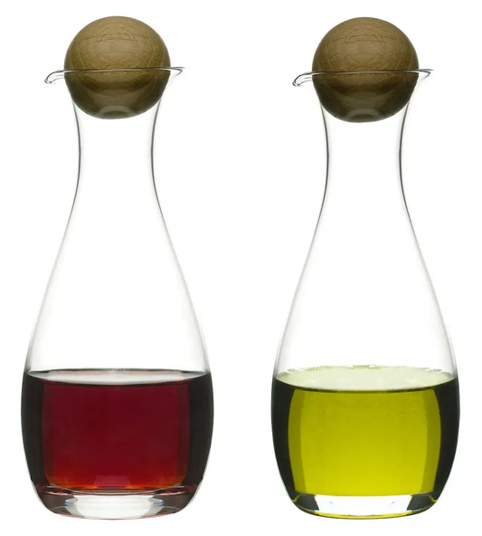Oak Oil & Vinegar Bottle Set