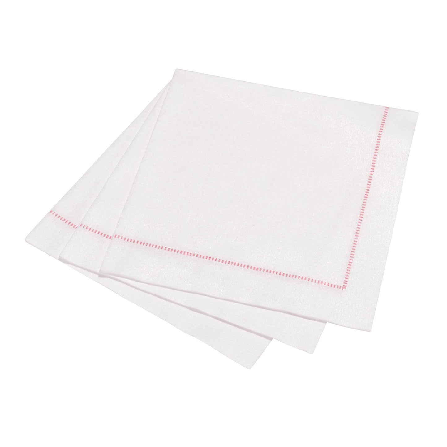 25ct Hemstitch Napkins | Dinner, Cocktail & Guest Size: Silver Grey / Guest Towel (33x40cm)