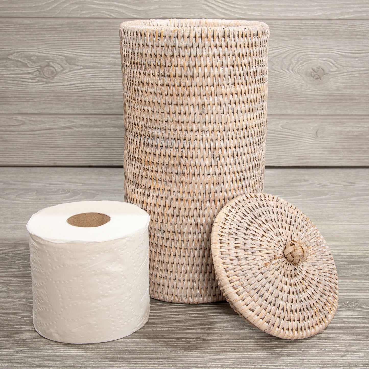 Artifacts Rattan™ Double Toilet Roll Holder: Tudor Black