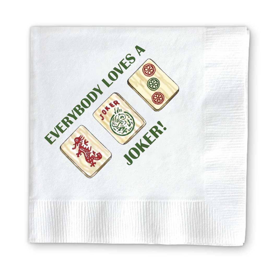 MAHJONG COCKTAIL NAPKINS: MAH-GIRLS
