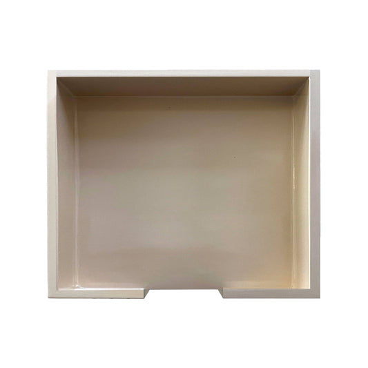 Large Neutral Lacquer Tray: Cream