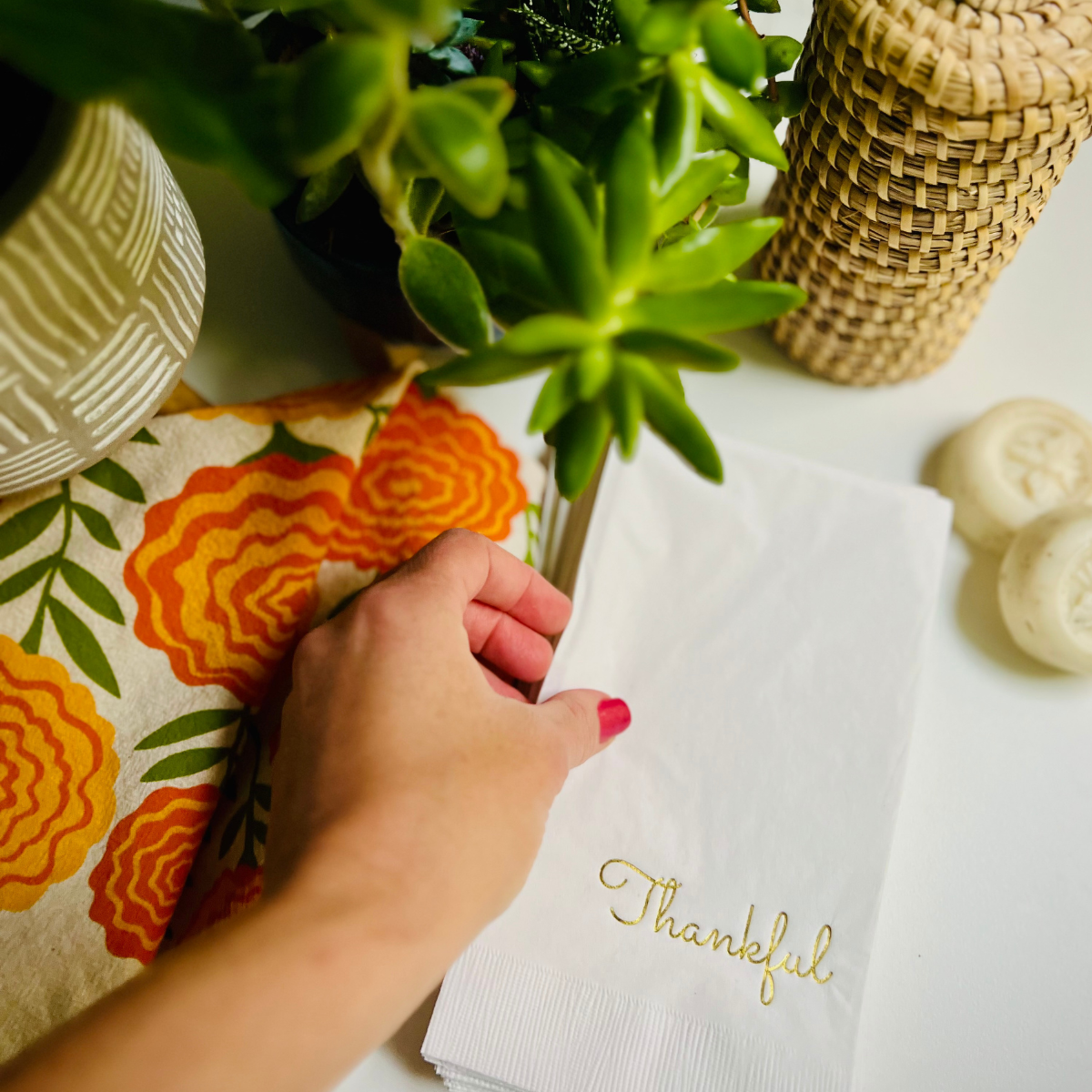 Thankful Thanksgiving Paper Guest Towels