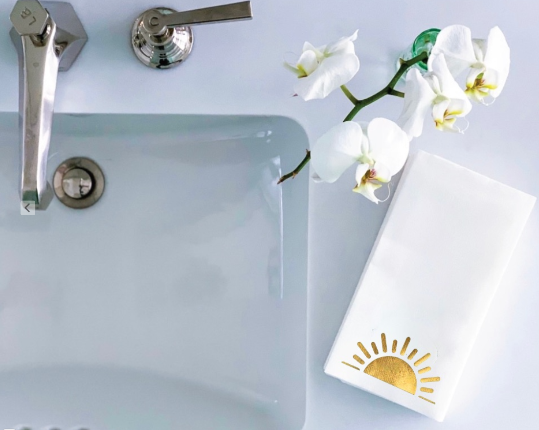 Cloth-Like Disposable Guest Towels: USE ME FRENCH BLUE