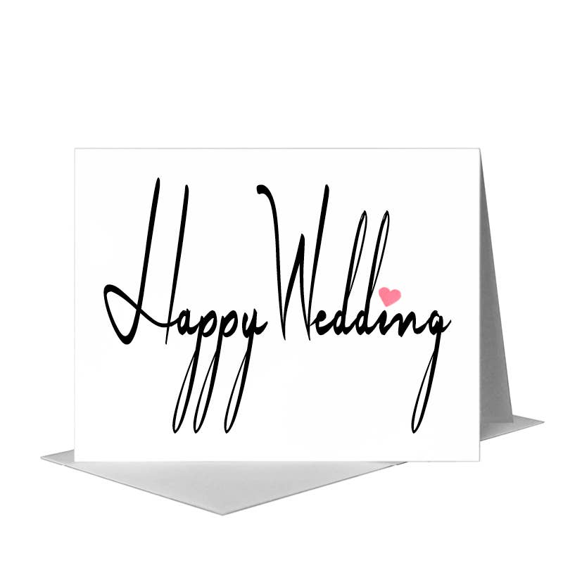 Heart Soft Pink Wedding Card