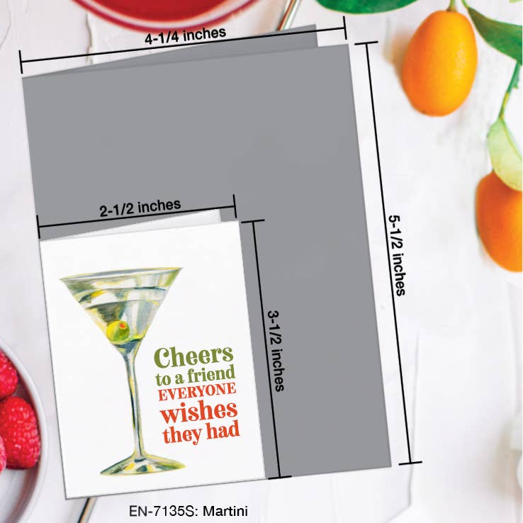 Martini, Greeting Card (#7135S)