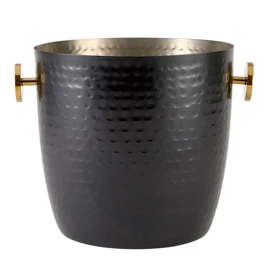 Black Hammered Ice Bucket