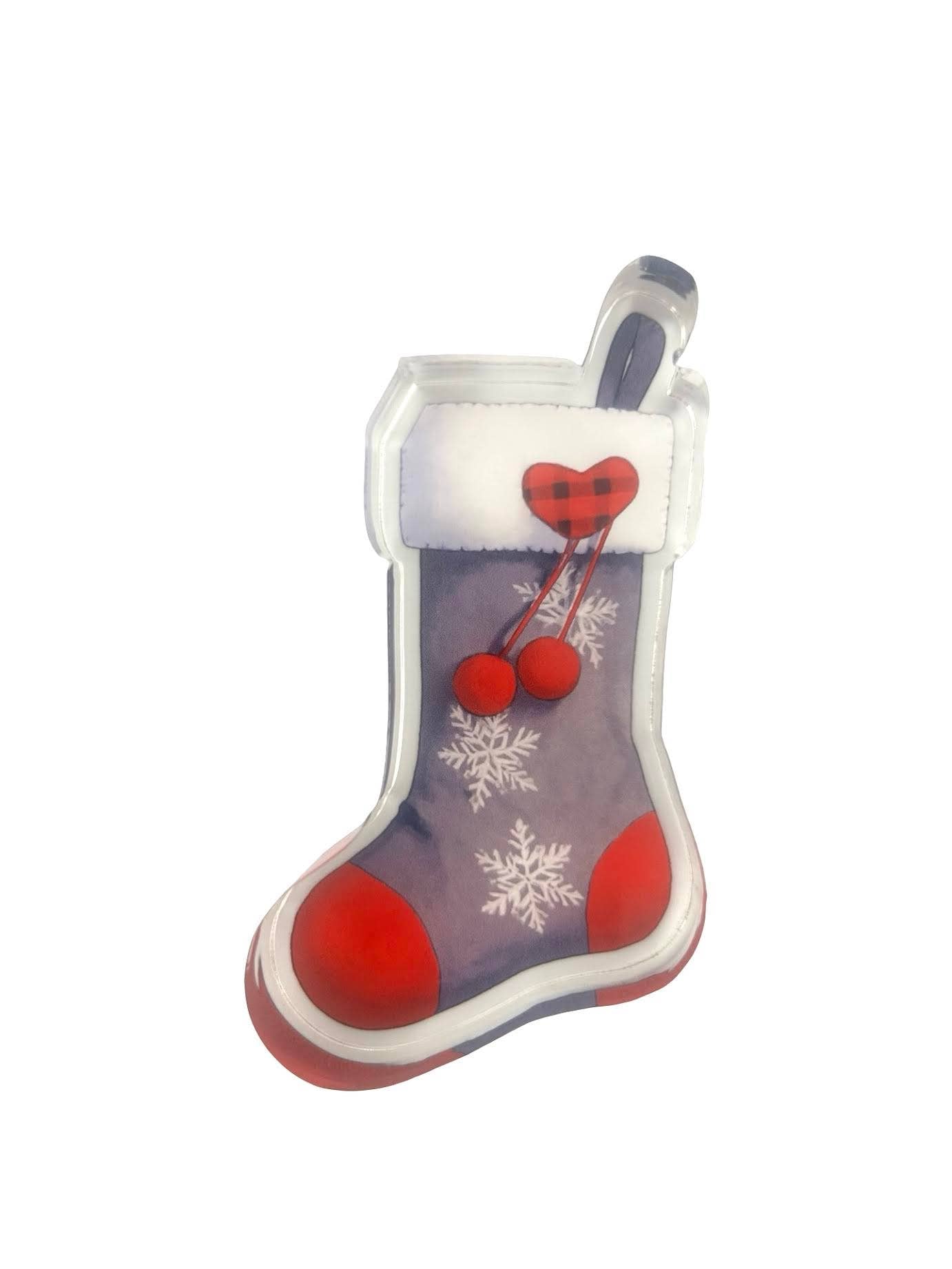 Acrylic Napkin Weight, Christmas Stocking