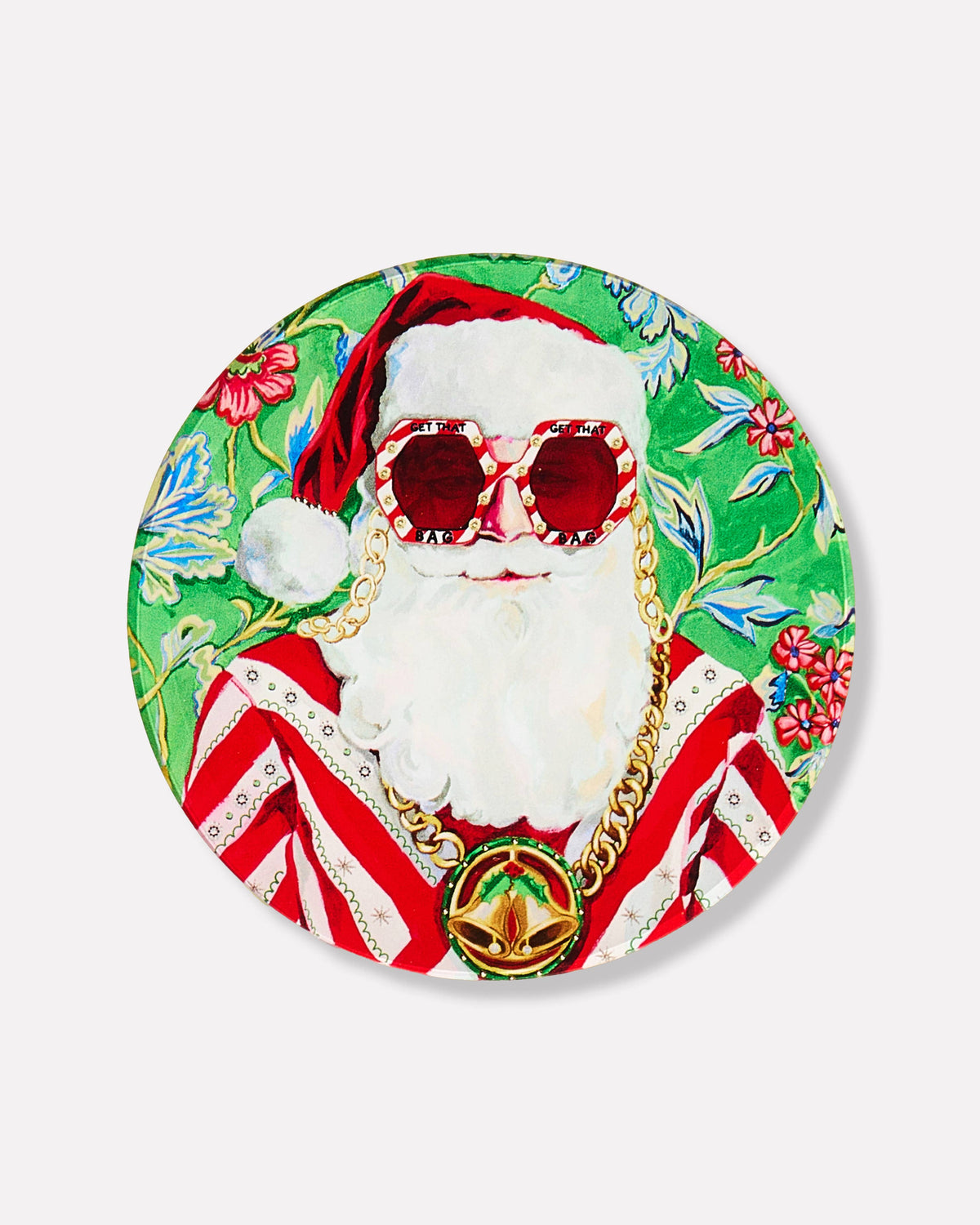 Swanky Santa Acrylic Coaster: Boxed Set of 4