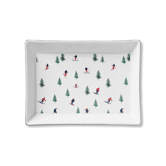 Ceramic Tray - Skiers (New)