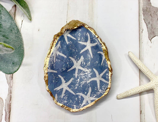 Distressed Starfish Oyster Trinket Dish