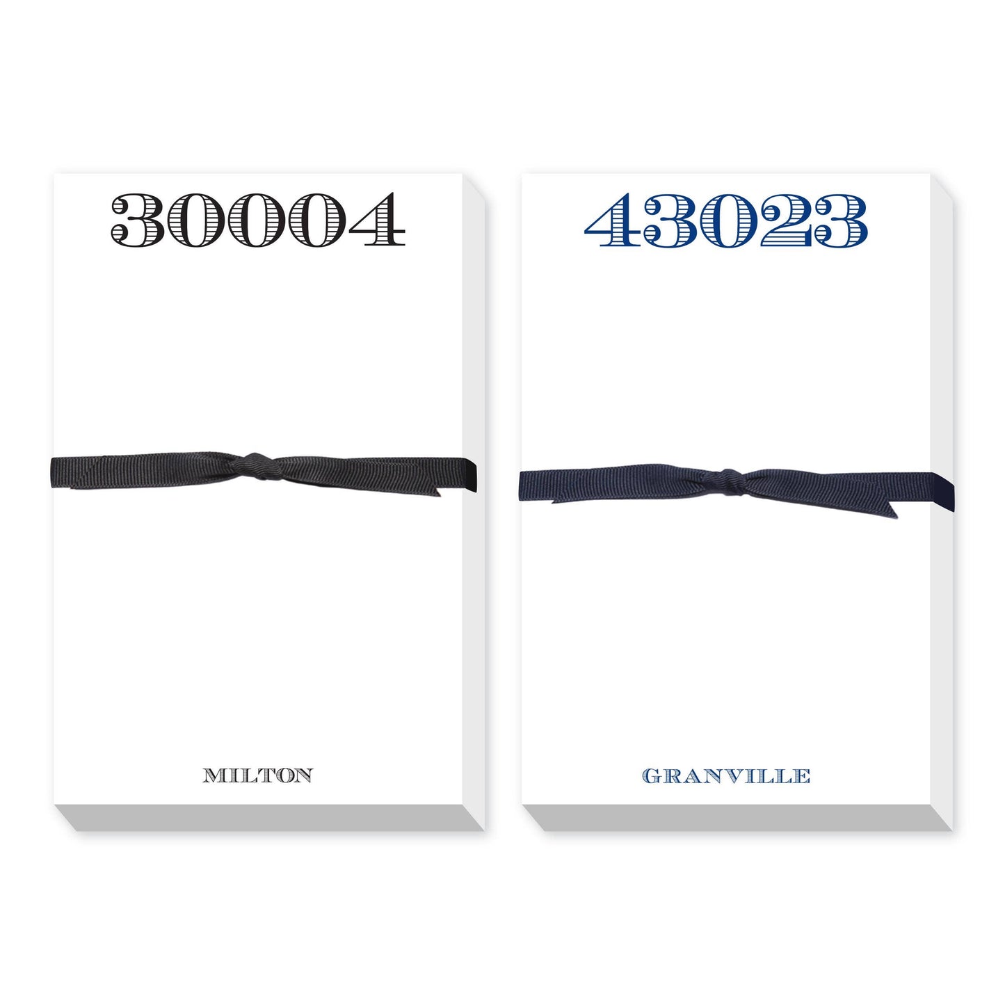ZIP CODE PORTRAIT PUDGY NOTEPAD: NAVY