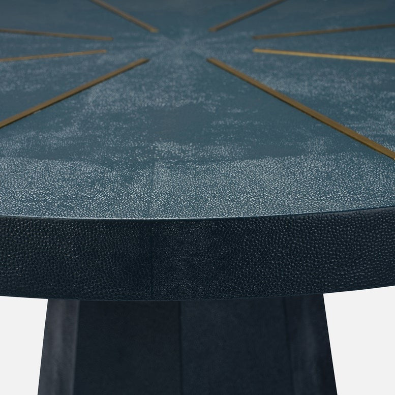 Ilana Side Table 38 x 30 Shagreen/Metal